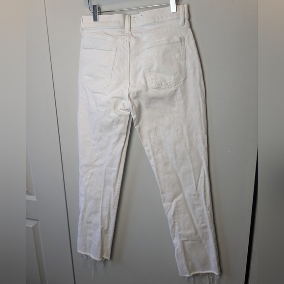 GAP Girlfriend Mid Rise White Pants Size 26 99% Cotton - Picture 8 of 13